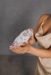 Bridal Headband with rhinestones, pearls and stones exclusive handmade.