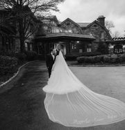 Bespoke Veil Wedding with phrases, words, letters.