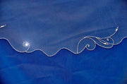 Cathedral wedding veil for bride, embroidered beads.