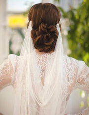 Boho wedding veil bohemian style veil on two combs.