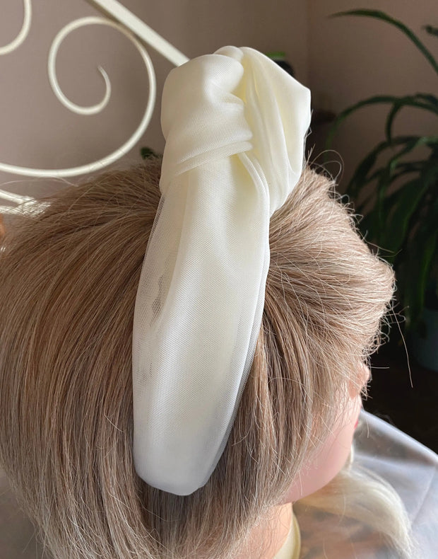 Knot on headband, headpiece, bridal headband