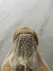 First Communion veil, Little Girls' Holy Veil, Pearls veil