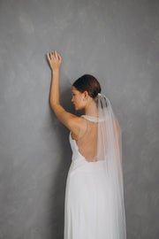 One Tier Transparent Cut Wedding Veil