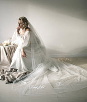 Bespoke Veil, Wedding veil with phrases.